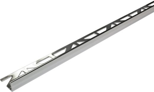 Square Edge (L shape) Tile Trim 12.5mm Stainless Steel (Dural Durosol ...